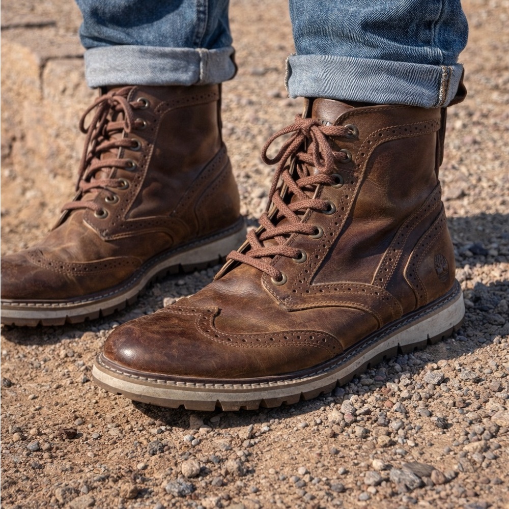Timberland Brown Leather Men's Boots